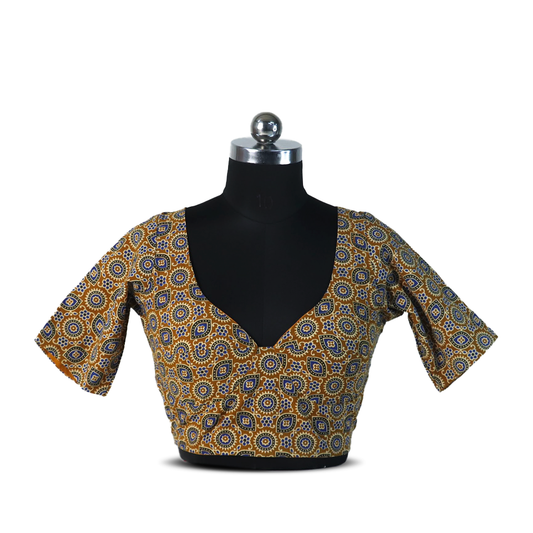 Brown patterned blouse