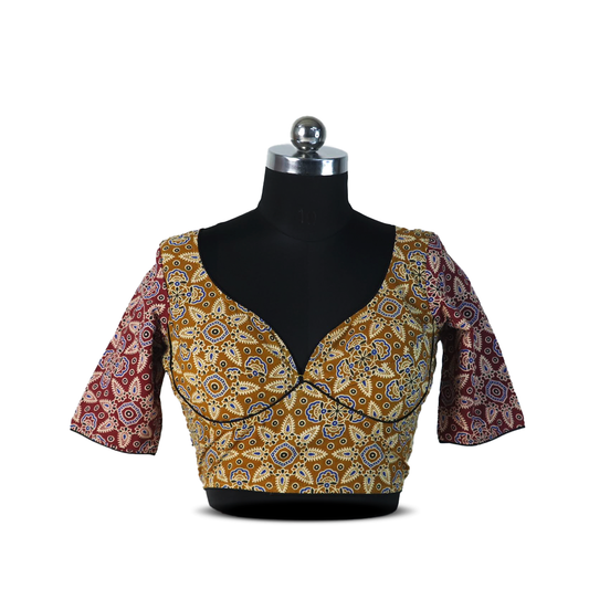 Golden Brown Flower blouse